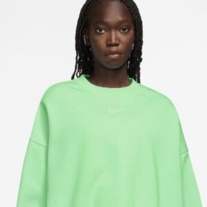 Nike Women's Lime Green Crewneck Sweatshirt